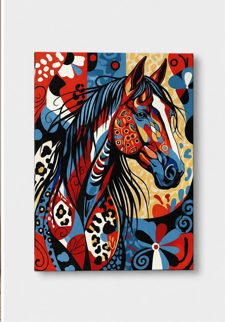 Tableau Cheval Pop Art Coloré – Édition Moderne – Image 2