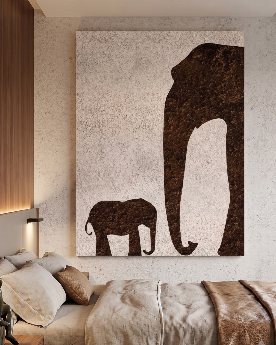 2 Tableau Silhouette Éléphant Minimaliste – Édition Nature Chic – Image 1