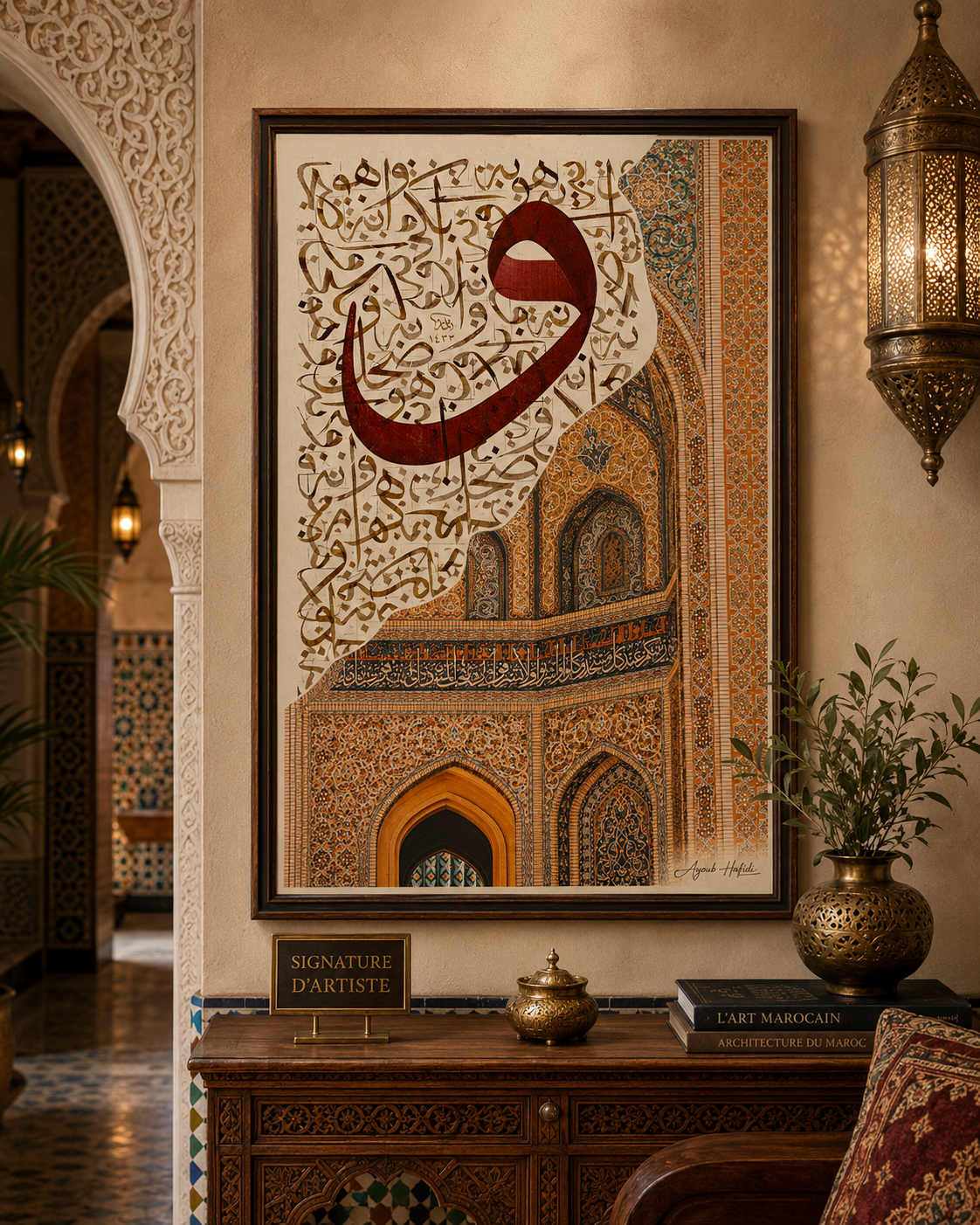 ChatGPT Image 19 mai 2026, 17_55_21 (1) Tableau Calligraphie Arabe & Architecture – Édition Prestige Oriental – Image 1