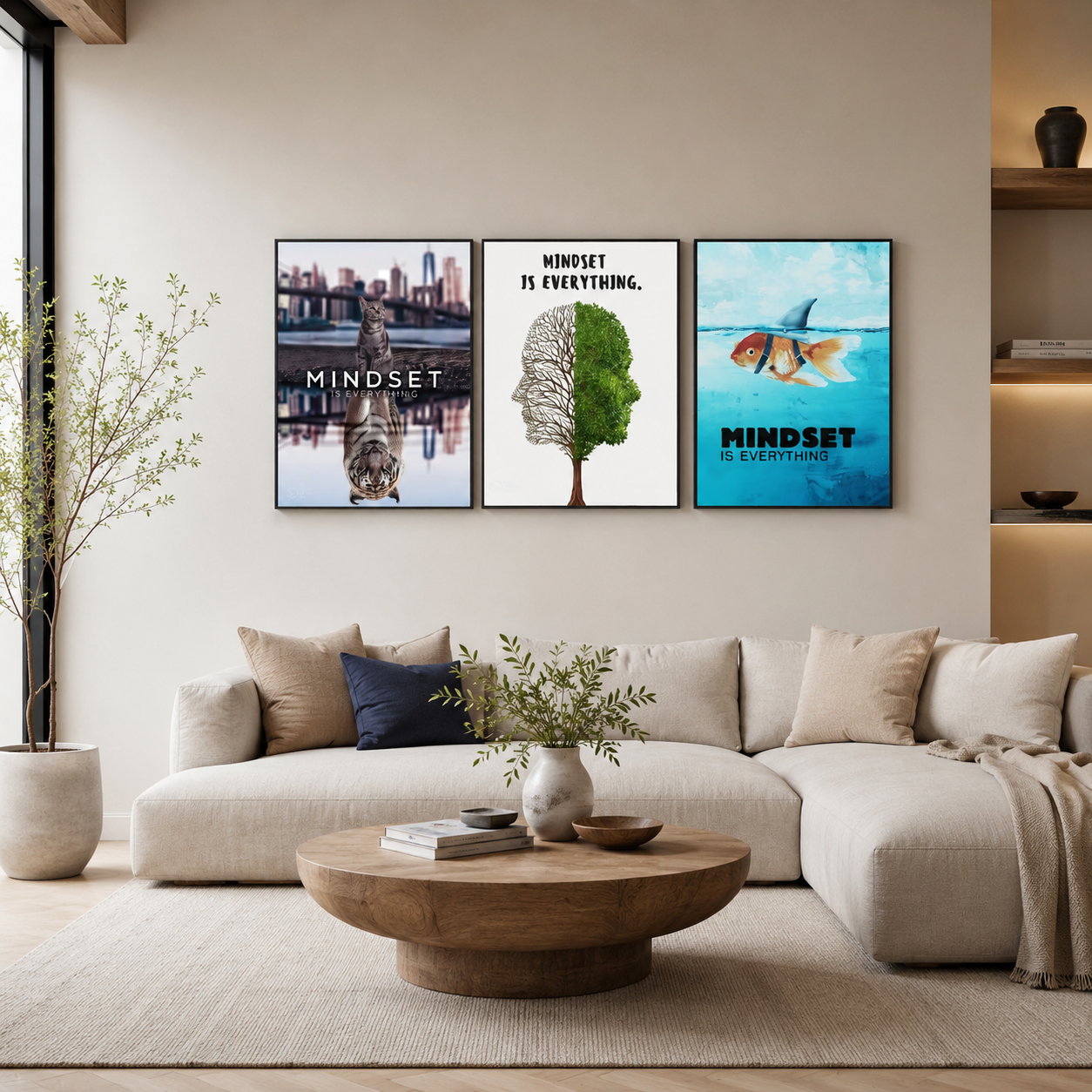 mindset Pack 3 Tableaux Mindset Motivation – Édition Développement Personnel – Image 1